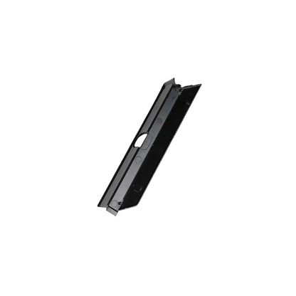 Black PS4 Pro hard drive bay cover with textured exterior surface and molded attachment edges, shown from two angles - THARAA STORE