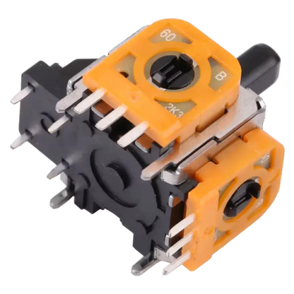 Orange 3D analog joystick module with 10K potentiometers for PS4 and PS5 controller repair - THARAA STORE