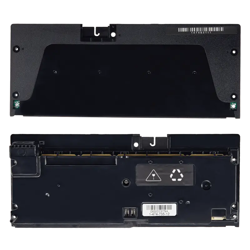 PlayStation 4 Slim ADP-160CR power supply shown from multiple angles, including its casing, connector area, internal structure and AC power inlet - THARAA STORE