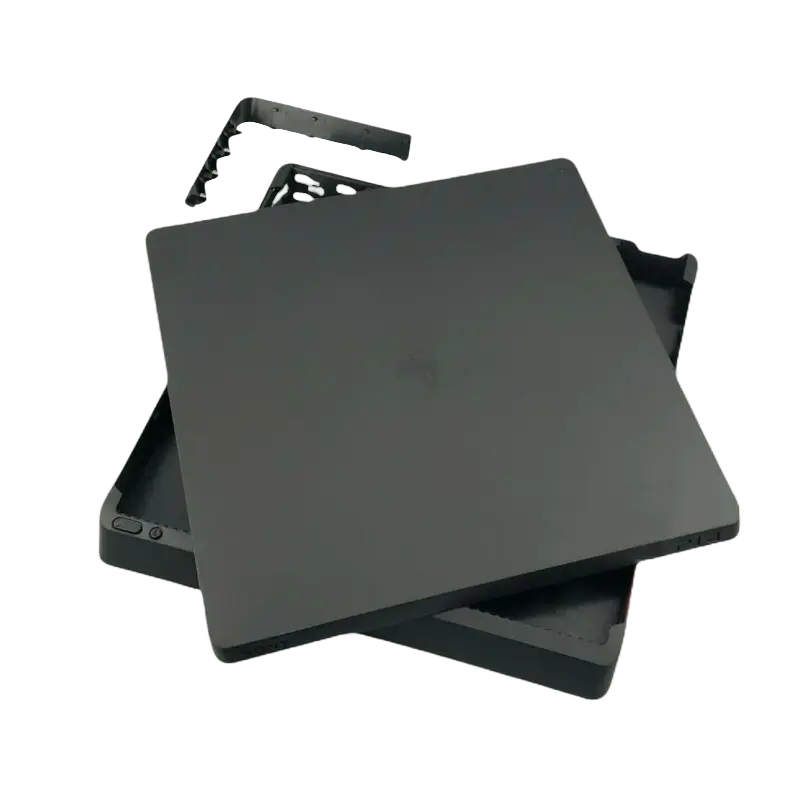 Black top and bottom body cover set for PlayStation 4 Slim CUH-2115 and CUH-2215 - THARAA STORE