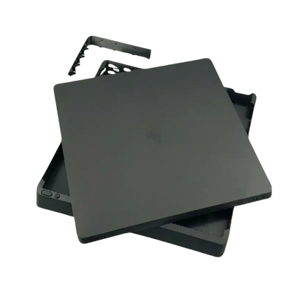 Black top and bottom body cover set for PlayStation 4 Slim CUH-2115 and CUH-2215 - THARAA STORE