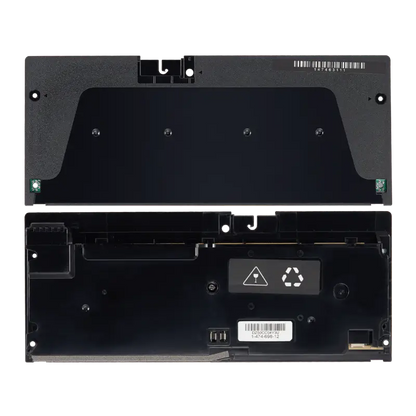 ADP-160ER / N16-160P1A internal power supply for PS4 Slim CUH-21XX, shown from multiple angles with its black casing, mounting points, connector area, and AC power inlet - THARAA STORE