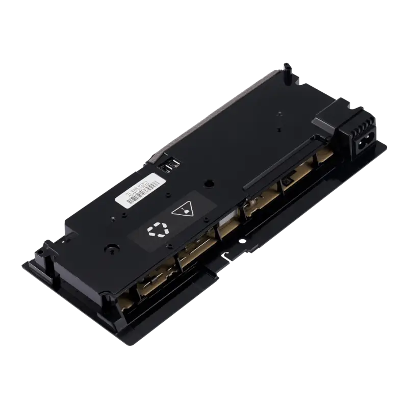 ADP-160ER / N16-160P1A internal power supply for PS4 Slim CUH-21XX, shown from multiple angles with its black casing, mounting points, connector area, and AC power inlet - THARAA STORE