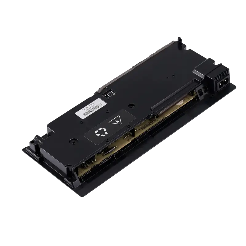 ADP-160FR / N17-160P1A internal power supply for PS4 Slim CUH-22XX, shown from multiple angles with its black casing, connector area, mounting points, and AC power inlet - THARAA STORE