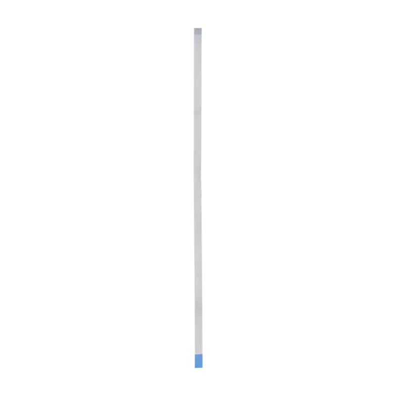 Long, narrow PS4 Slim sensor eject button ribbon flex cable with blue reinforced ends, shown from multiple sides - THARAA STORE