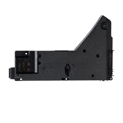 Black internal PS5 power supply unit for compatible CFI-10XX and CFI-11XX consoles, shown from multiple angles with its specification label, ventilation openings, mounting points and AC power connector - THARAA STORE