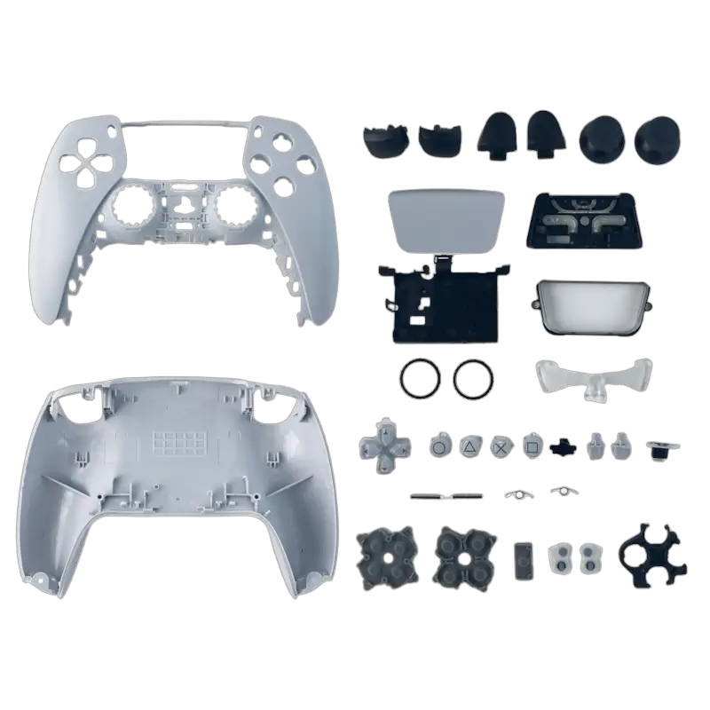 White full housing shell kit with buttons and internal frame for PS5 DualSense BDM-010 and BDM-020 - THARAA STORE