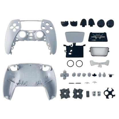 White full housing shell kit with buttons and internal frame for PS5 DualSense BDM-010 and BDM-020 - THARAA STORE