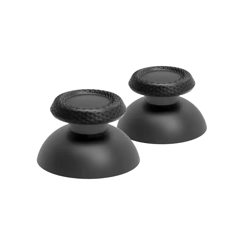 Two black replacement analog thumbstick caps for PS5 DualSense controller - THARAA STORE