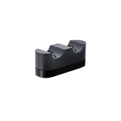 Black Sony DUALSHOCK 4 charging station for PS4, shown beside its PS4-branded retail box - THARAA STORE