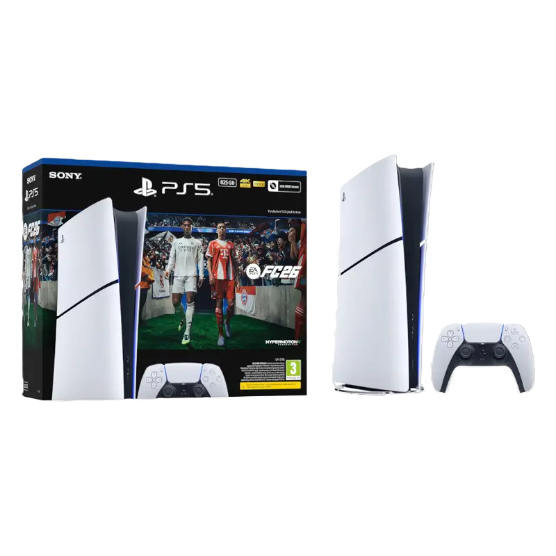 Sony PlayStation 5 Slim Digital Edition EA SPORTS FC 26 Bundle 1TB with DualSense Controller - THARAA STORE